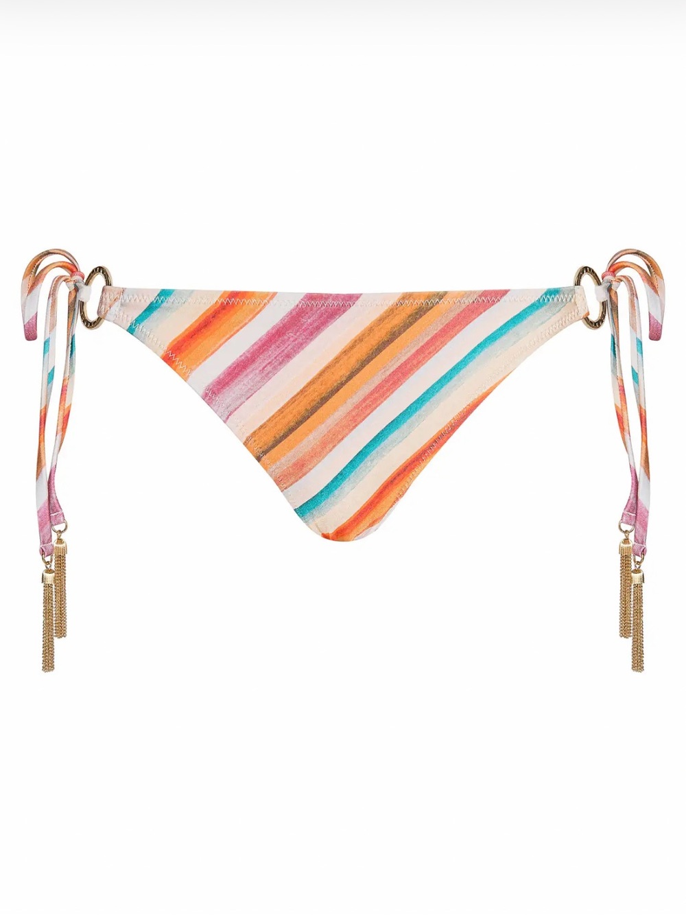 L’AGENCE Krysta Halter Bikini Top and Britt Tie Bikini Bottom Watercolor Stripe - Picture 8 of 13